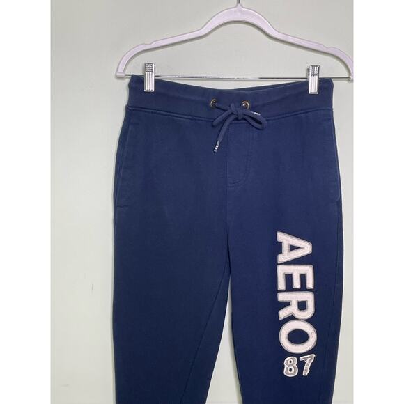 Aeropostale Aero Sweatpants Jogger Elastic Drawstring Waist Pull-On Blue XS - Picture 5 of 10